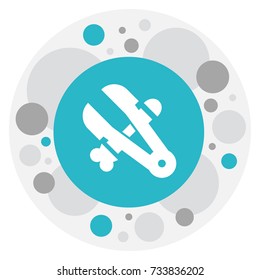 Vector Illustration Of Instrument Symbol On Clamp Icon. Premium Quality Isolated Vice Element In Trendy Flat Style.