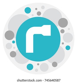 Vector Illustration Of Instrument Symbol On Water Pipe Icon. Premium Quality Isolated Wheel Wrench Element In Trendy Flat Style.