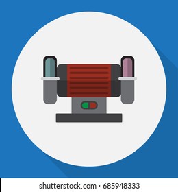 Vector Illustration Of Instruments Symbol On Grind Flat Icon. Premium Quality Isolated Pound Element In Trendy Flat Style.