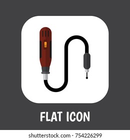 Vector Illustration Of Instruments Symbol On Auger Flat Icon. Premium Quality Isolated Mini Drill Element In Trendy Flat Style.