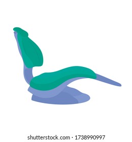 Vector illustration of an insulated dentist's chair. An appointment with the dentist