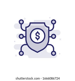 Vector illustration. insurance icon isolated on white background.