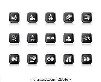 Vector illustration of insurance icons