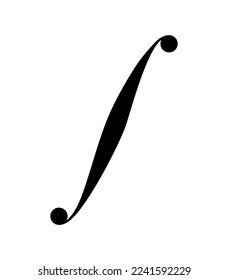 vector illustration of integral symbol on white background