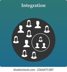 Vektorgrafik der Integration in eine Infografik-Vorlage