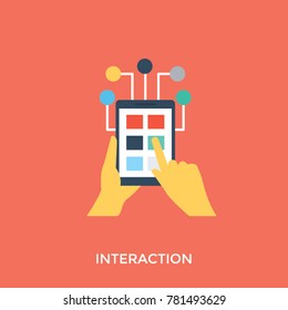 Vector illustration of interaction theme flat design concept