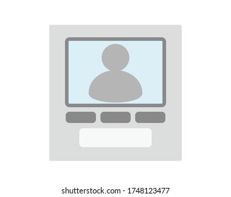 Vector illustration of an intercom at the entrance . 