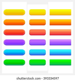 Vector illustration interface buttons set for games or apps. Isolated on white background.