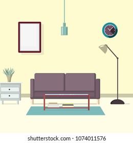 vector illustration of interior living room
