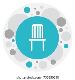 Vector Illustration Of Interior Symbol On Chair Icon. Premium Quality Isolated Seat Element In Trendy Flat Style.