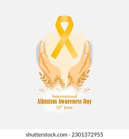 Vector illustration of International Albinism Awareness Day social media story mockup template
