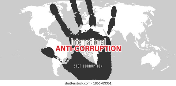 Vector Illustration for international anti-corruption day, 9 December, poster anti corruption illustration for printing