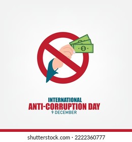Vector illustration of International Anti-Corruption Day. Simple and Elegant Design