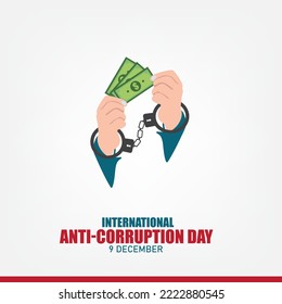 Vector illustration of International Anti-Corruption Day. Simple and Elegant Design svg