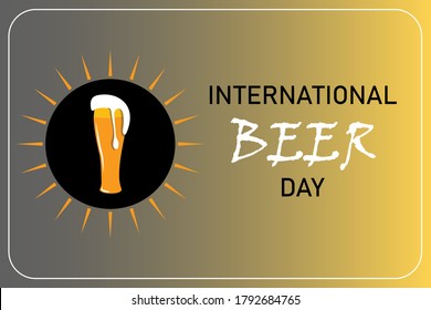 Vector illustration for the international beer day 