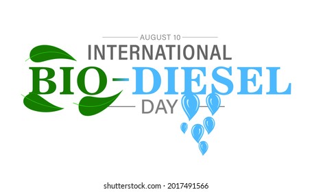 Vector Illustration of International Biodiesel Day which is observed on 10th of August. Abstract representation of a tree with Bio fuel