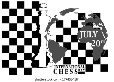 Vector illustration for international Chess Day
