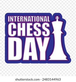 Vector illustration of International Chess Day social media feed template