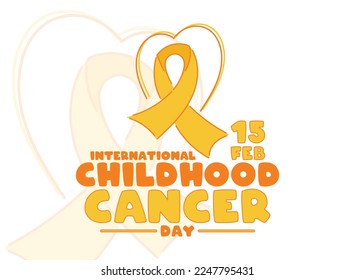 Vector Illustration of International Childhood Cancer Day. February 15. Flat design vector. Poster, banner, card, background. Eps 10.