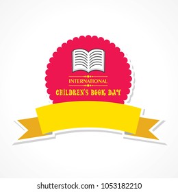 Vector illustration of International Children's book day poster celebrated on 2nd april