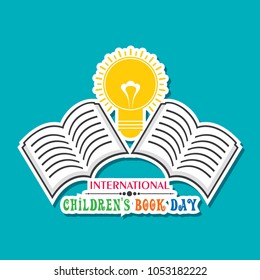 Vector illustration of International Children's book day poster celebrated on 2nd april