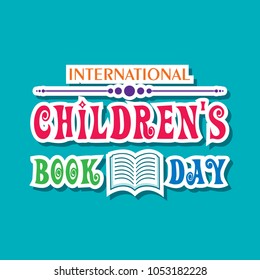 Vector illustration of International Children's book day poster celebrated on 2nd april