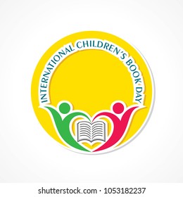 Vector illustration of International Children's book day poster celebrated on 2nd april