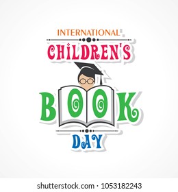 Vector illustration of International Children's book day poster celebrated on 2nd april