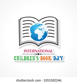 Vector illustration of International Children's book day poster celebrated on 2nd april