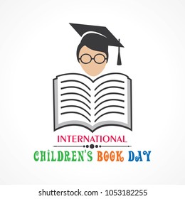 Vector illustration of International Children's book day poster celebrated on 2nd april