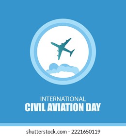 Vector Illustration of International Civil Aviation Day. Simple and Elegant Design