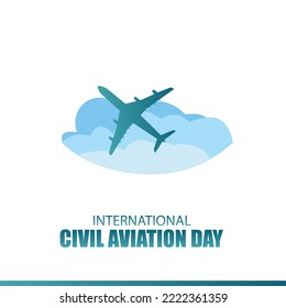 Vector Illustration of International Civil Aviation Day. Simple and Elegant Design