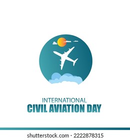 Vector Illustration of International Civil Aviation Day. Simple and Elegant Design