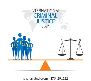 vector illustration of  international criminal justice day poster or banner design