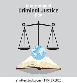 vector illustration of  international criminal justice day poster or banner design