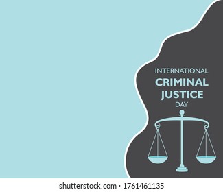 vector illustration for  International Criminal Justice Day observed on 17th July , poster or banner design 