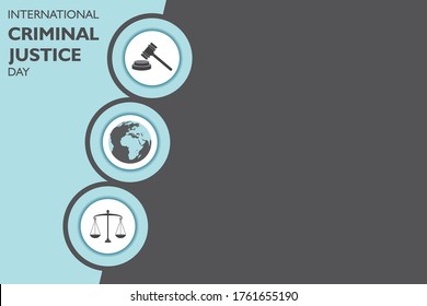 vector illustration for  International Criminal Justice Day observed on 17th July , poster or banner design 