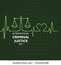 vector illustration for international criminal justice day observed on 17 july , poster or banner design