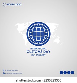 Vector illustration of International Customs Day 26 January