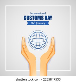 Vector illustration of International Customs Day 26 January