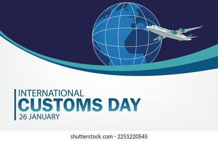 Vector Illustration of International Customs Day. Simple and Elegant Design