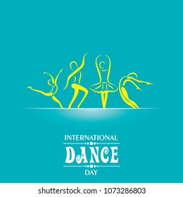 Vector Illustration of International Dance Day, Design for flyers, magazines and commercial banners.