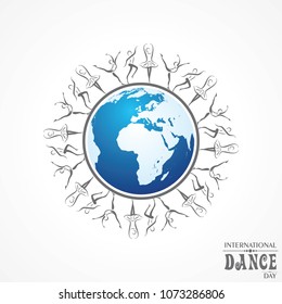 Vector Illustration of International Dance Day, Design for flyers, magazines and commercial banners.