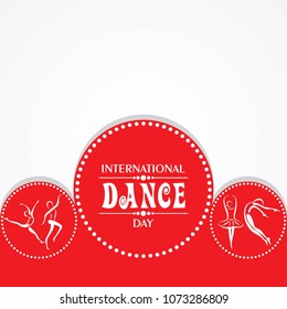 Vector Illustration of International Dance Day, Design for flyers, magazines and commercial banners.