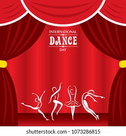 Vector Illustration of International Dance Day, Design for flyers, magazines and commercial banners.