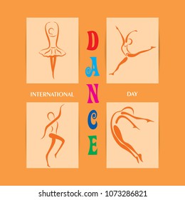 Vector Illustration of International Dance Day, Design for flyers, magazines and commercial banners.