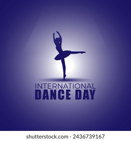 Vector illustration of International Dance Day social media feed template