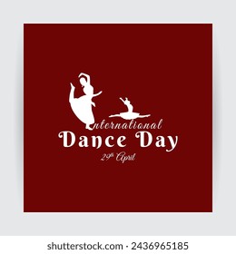 Vector illustration of International Dance Day social media feed template