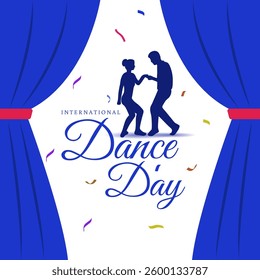 Vector illustration of International Dance Day social media template