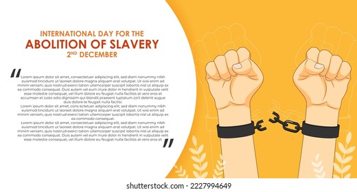 Vector illustration of International Day for the Abolition of Slavery